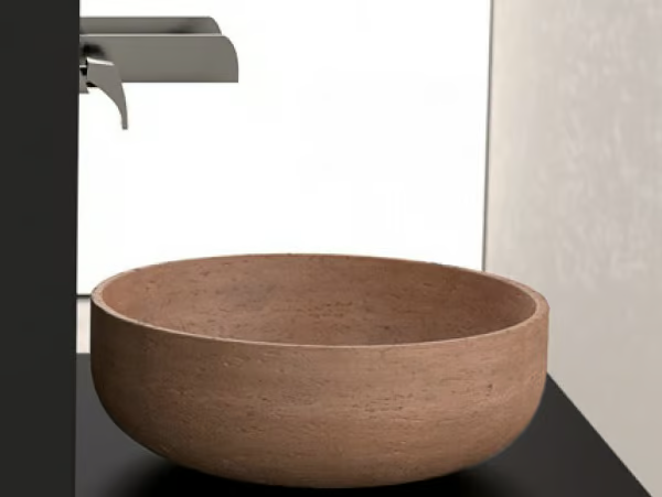 RAPOLANO 45 - Countertop round washbasin _ Glass Design